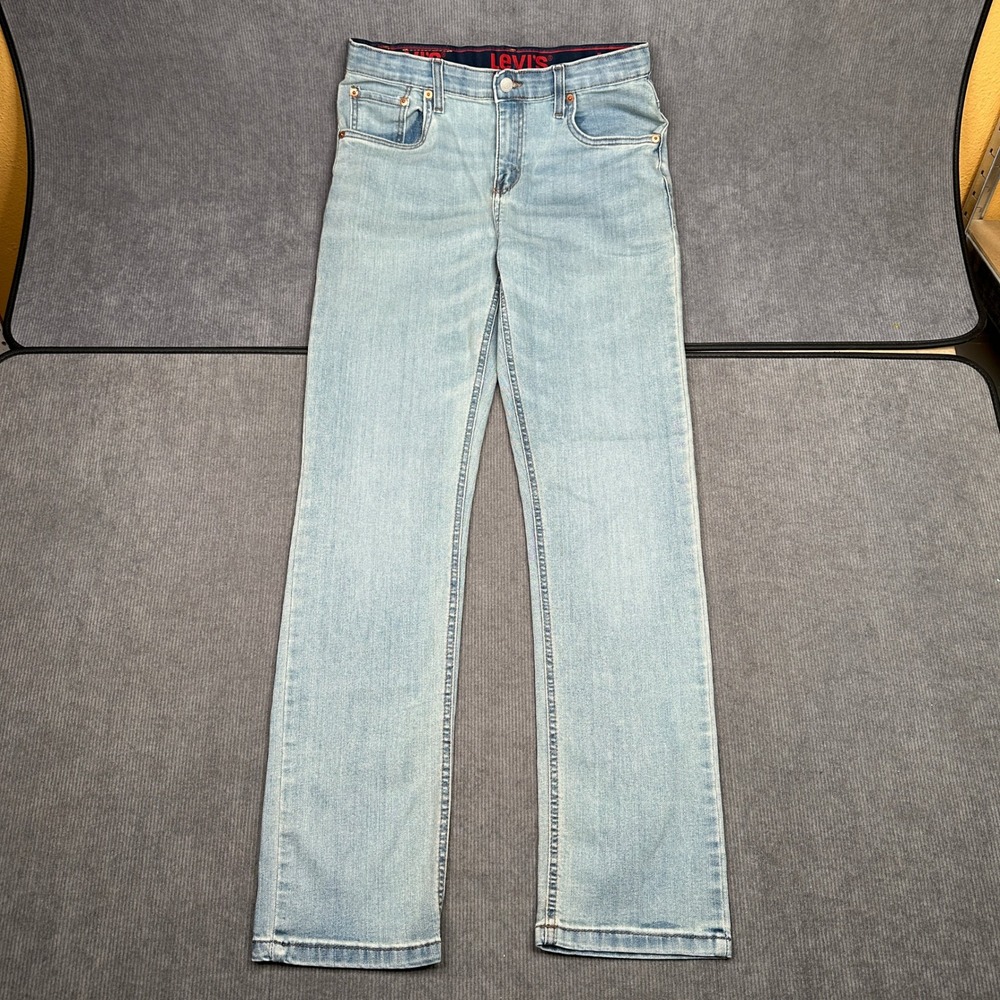 Levis 514 Straight Leg Jeans Y2K Light Wash Denim 30x32 Boys Size 20 Regular